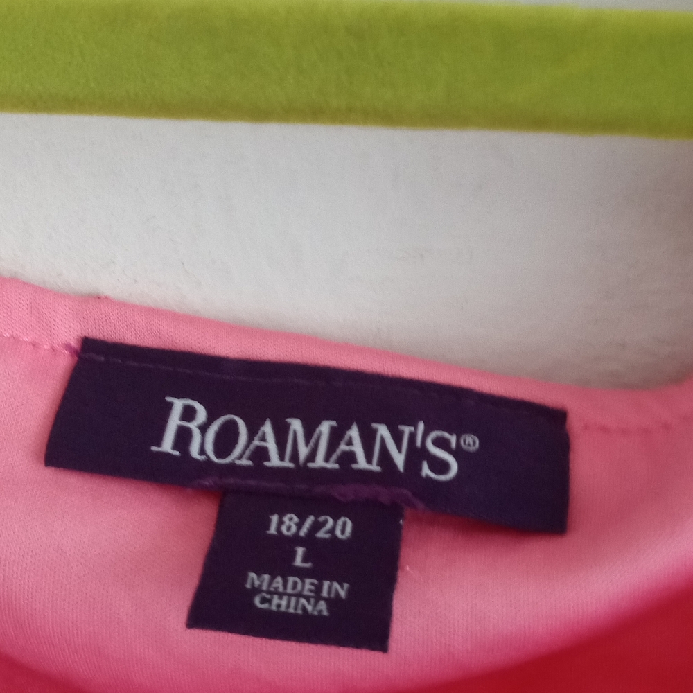 Roaman's Vibrant Pink Midi Dress - Picture 5 of 6